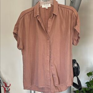 Cloth & Stone for Anthropology Pink Button-Up Blouse